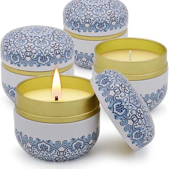 NEW 4pc Pack Citronella Scented Candle Gift Set - Picture 1 of 7